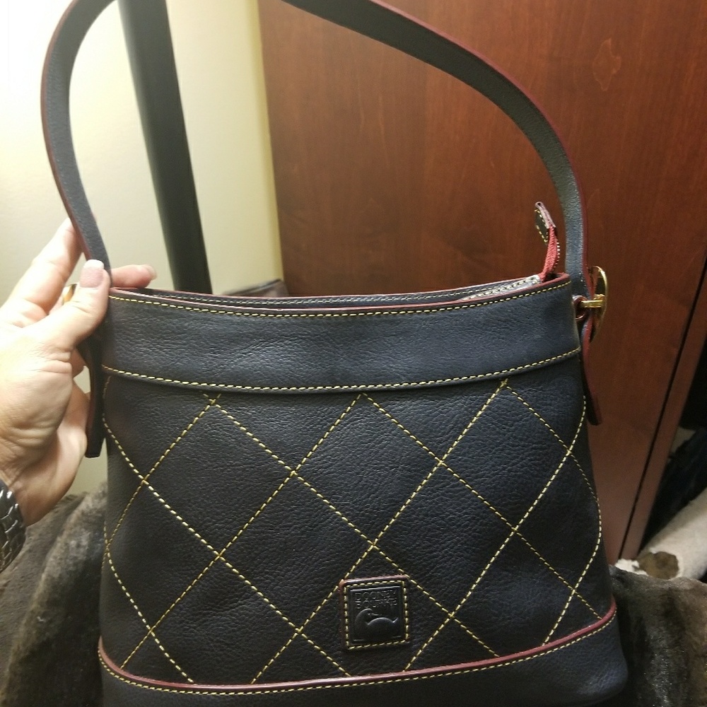 Dooney & Bourke Quilted Navy Florentine Hobo